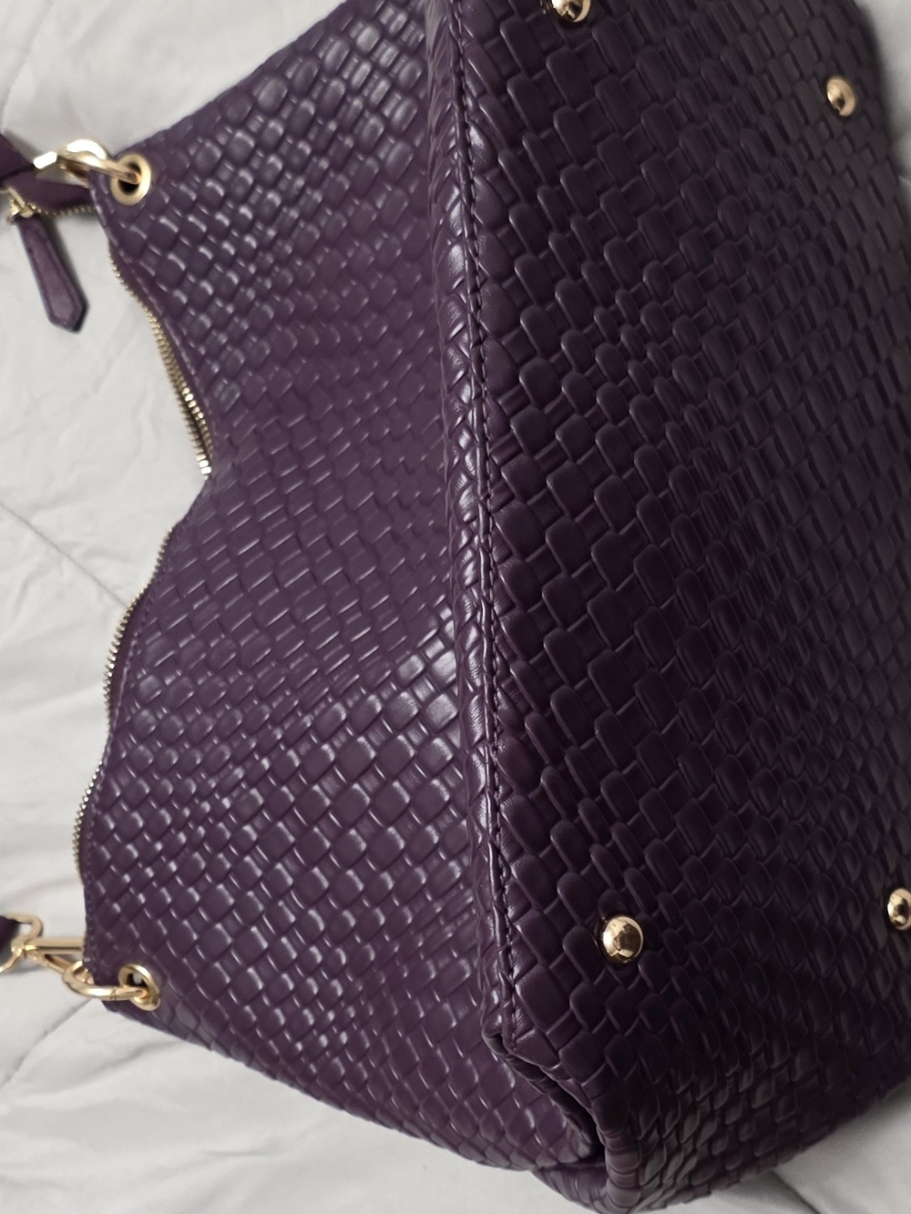 Purple Woven-Texture Women’s Tote Bag